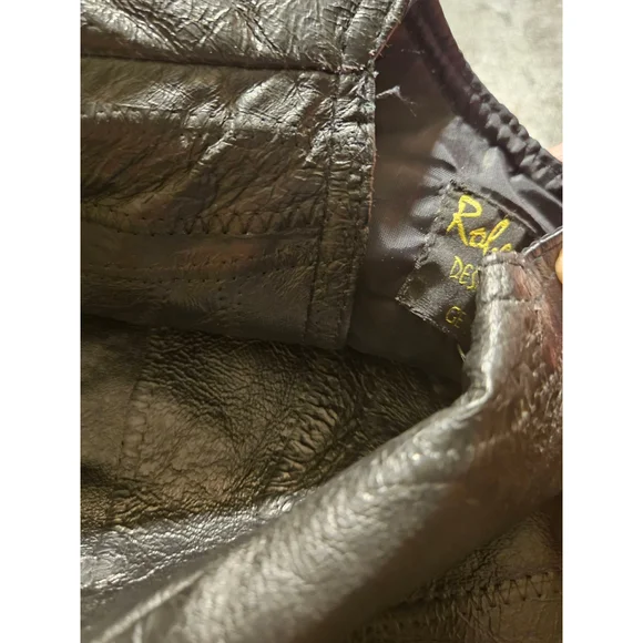 Roberto Amee | Men's Leather Vest XL Black - Picture 13 of 13